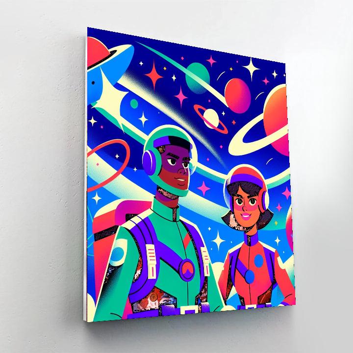 Space Rangers' Cosmic Patrol Painting Number Kit