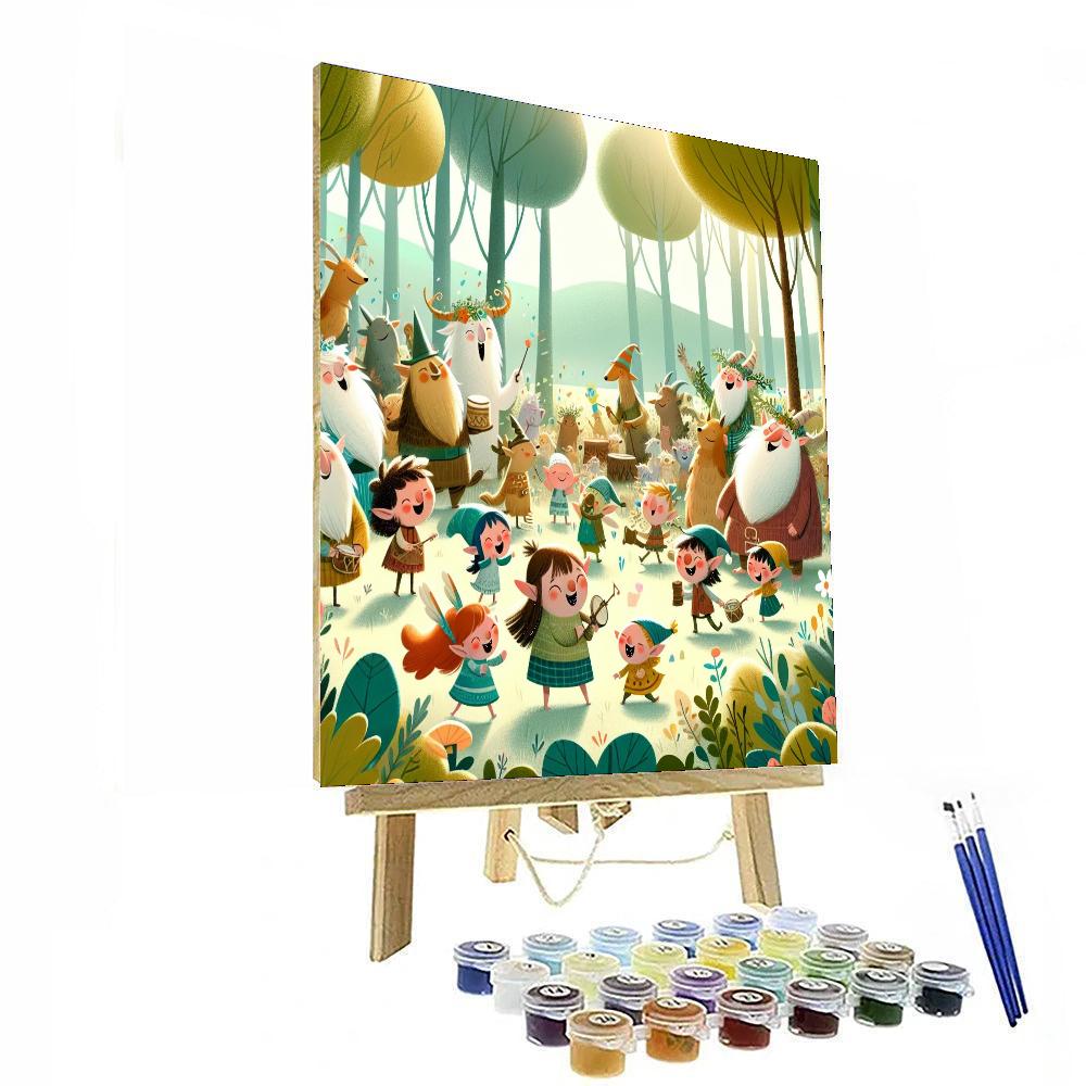 Forest Folklore Festival Paint By Numbers Art