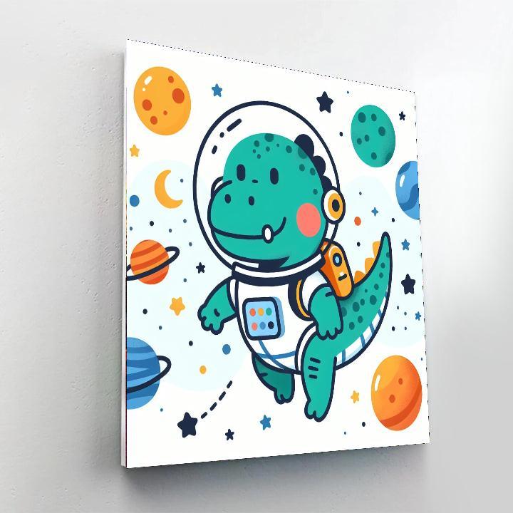 Space Dino Exploration DIY Paint By Numbers