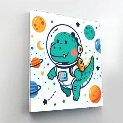 Space Dino Exploration DIY Paint By Numbers