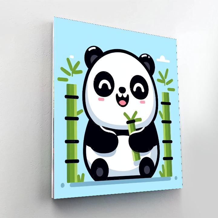 Giant Panda Delight Paint By Numbers Art