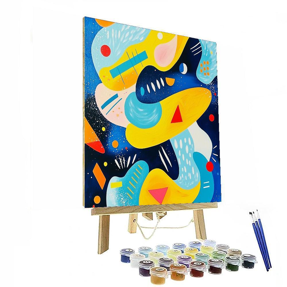 Joan Miró Inspired Vibrant Illusions  Numbered Painting Kits
