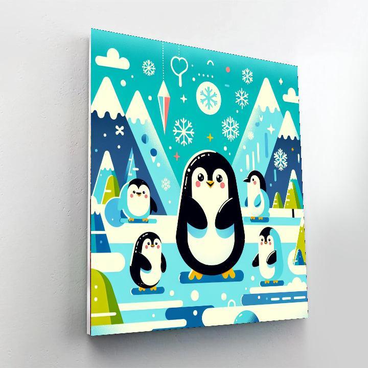 Penguin Winter Wonderland Paint By Number
