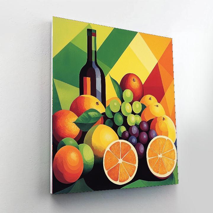 Juan Gris Inspired Funky Frutas  Paint By Numbers