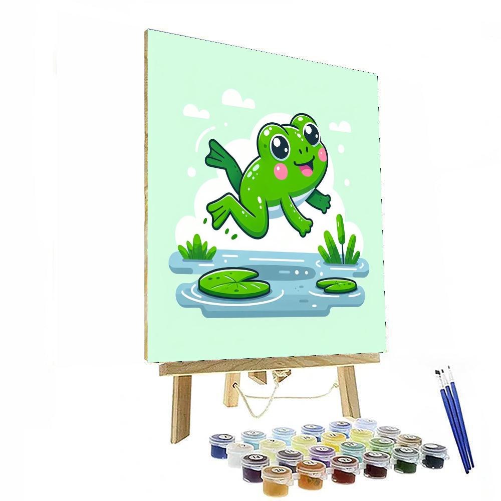 Energetic Frog Painting Number Kit