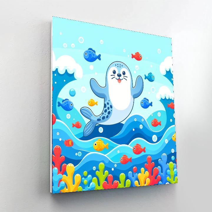 Silly Seals Painting By Numbers Kit