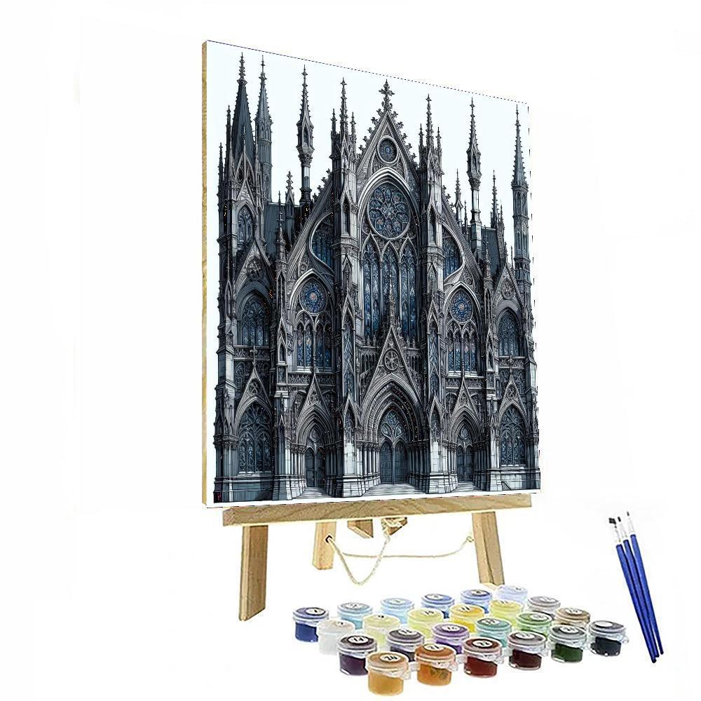 Gothic Architectural Elegance Number Painting
