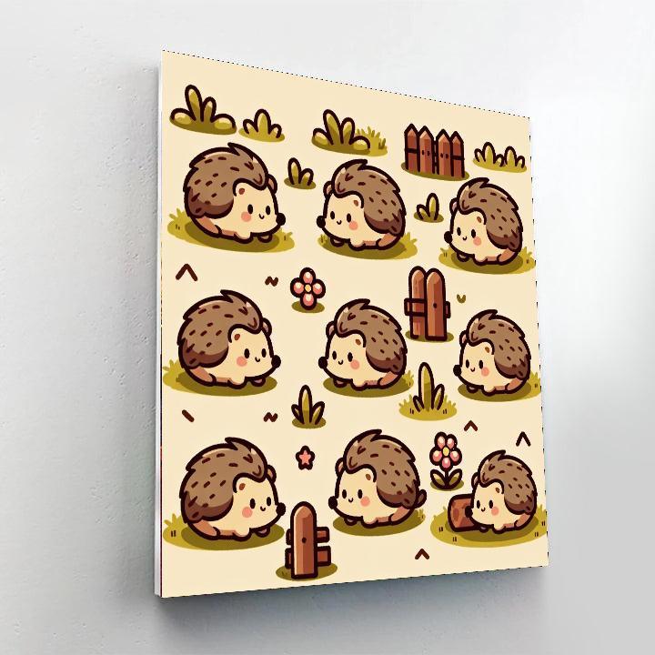 Hilarious Hedgehog Hijinks Paint By Numbers Kits