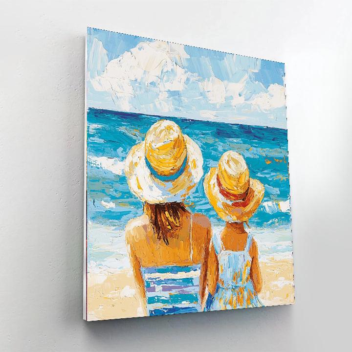 Joyful Footsteps In The Sand Painting By Numbers Kit