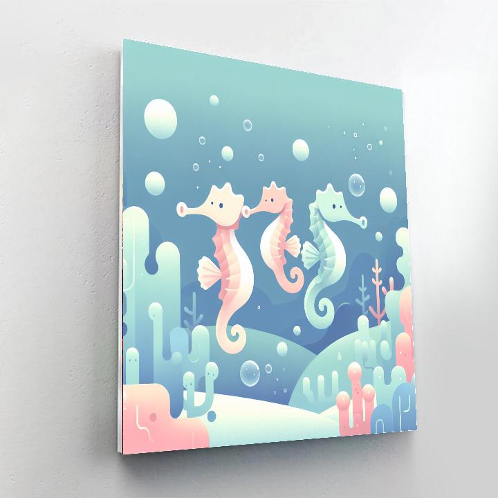 Splendid Seahorses Paint By Numbers Kits