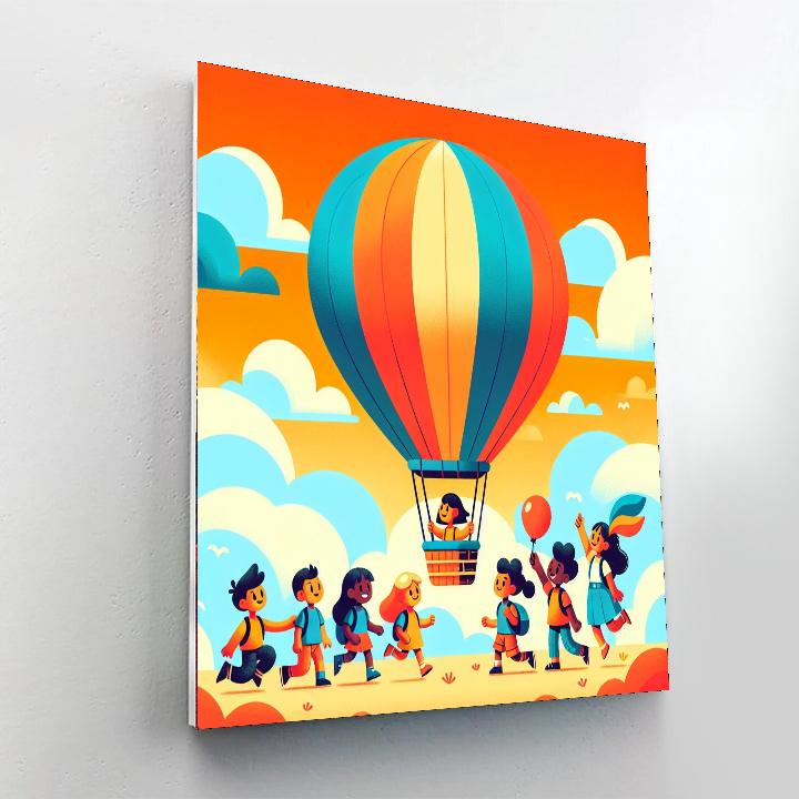 Balloon Adventure Ride DIY Paint By Numbers