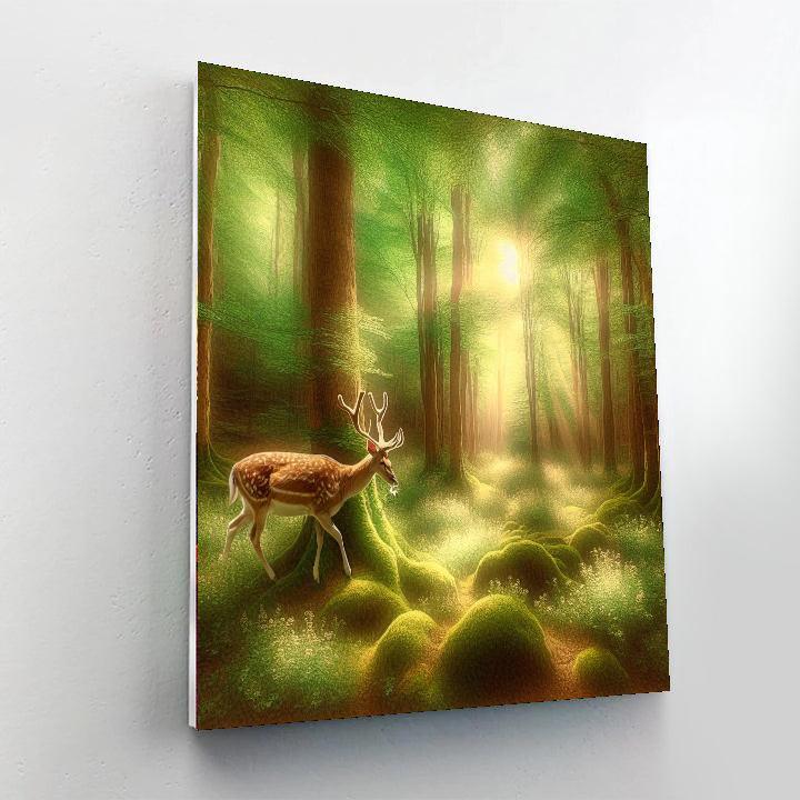 Deer In Enchanted Forest Paint By Number