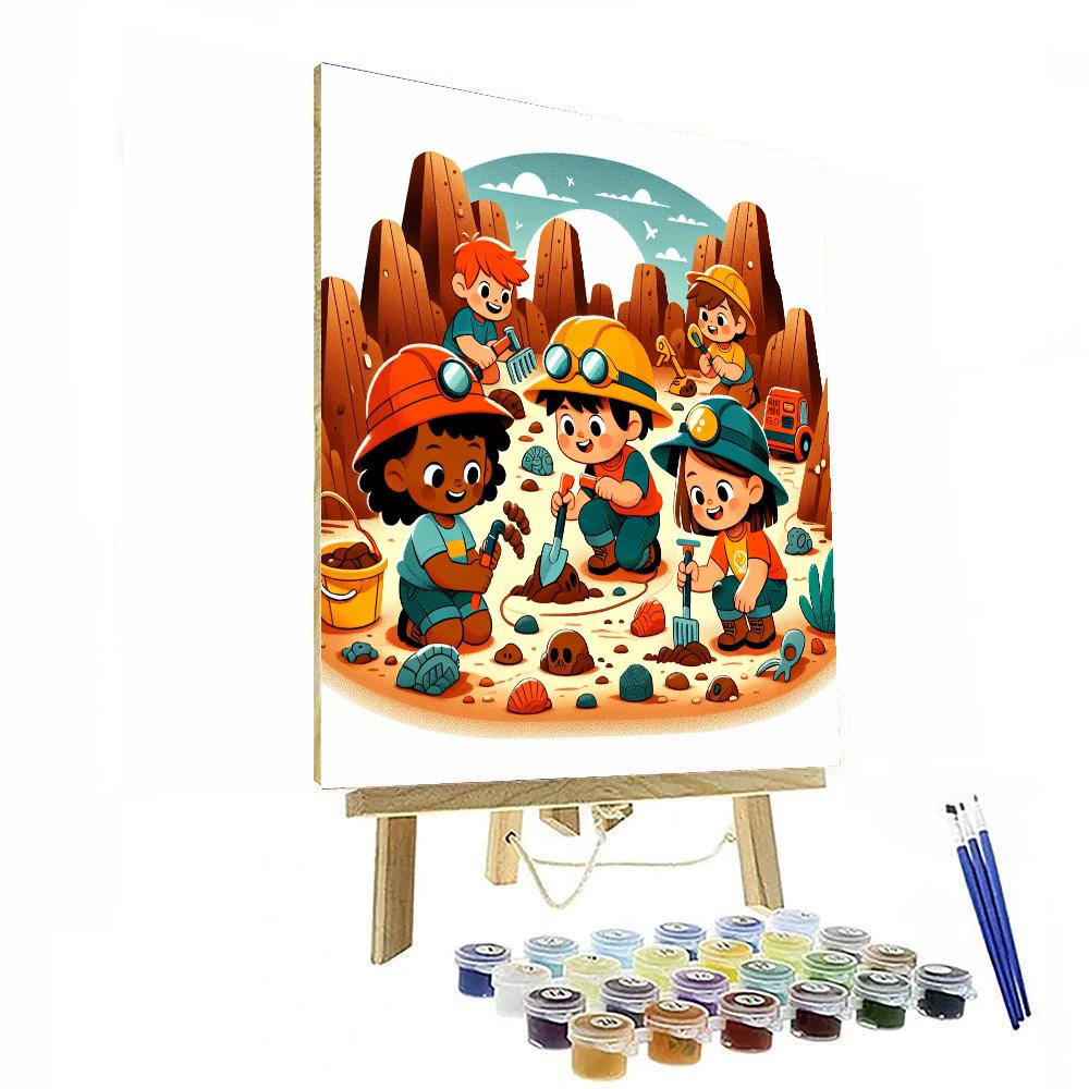 Fantastic Fossil Find Paint By Numbers Art