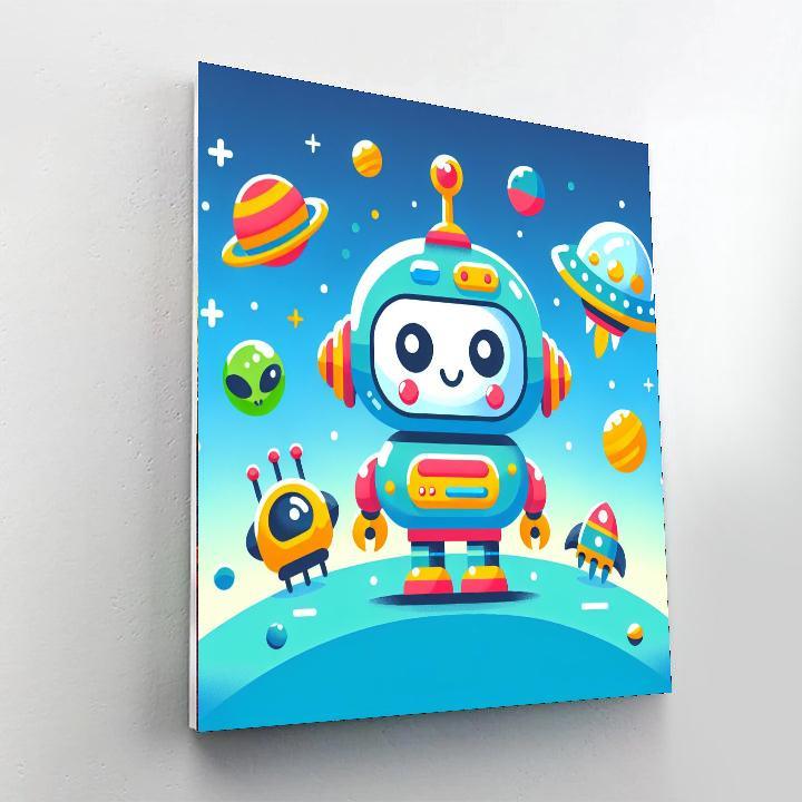 Galactic Robot Invasion Paint By Numbers Kits