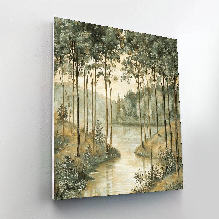 Leonardo Da Vinci Inspired Harmony Of The Tranquil Forest  Painting Number Kit