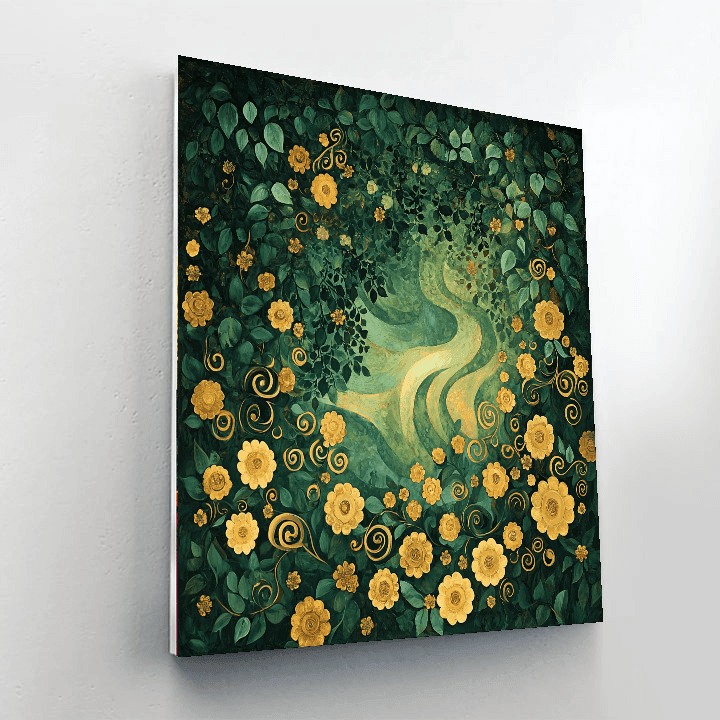 Gustav Klimt Inspired Captivating Garden Of Dreams  Painting By Numbers Kit