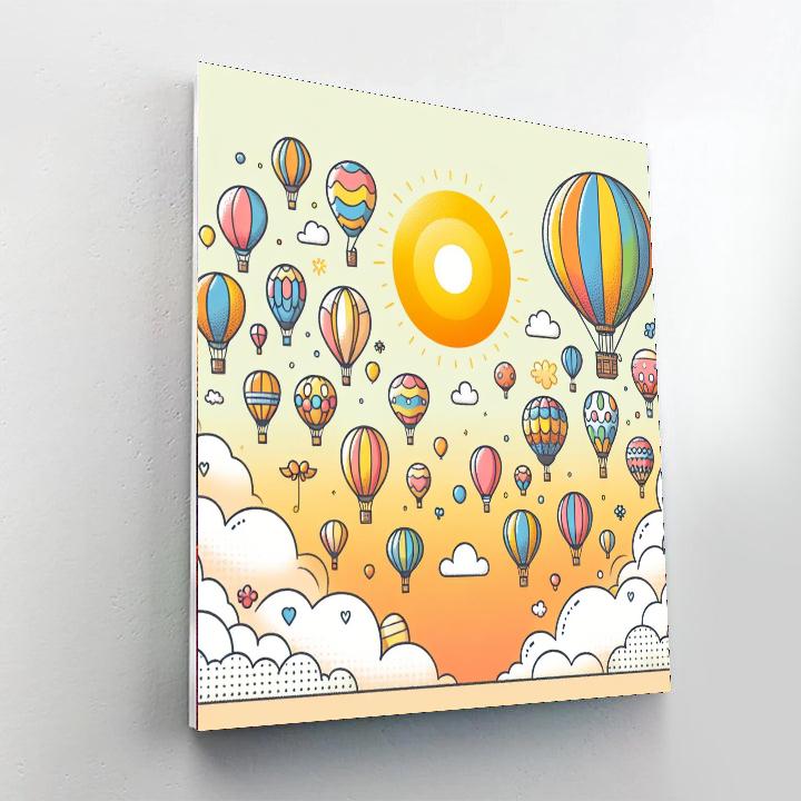 Dreamy Balloon Adventures Numbered Painting Kits