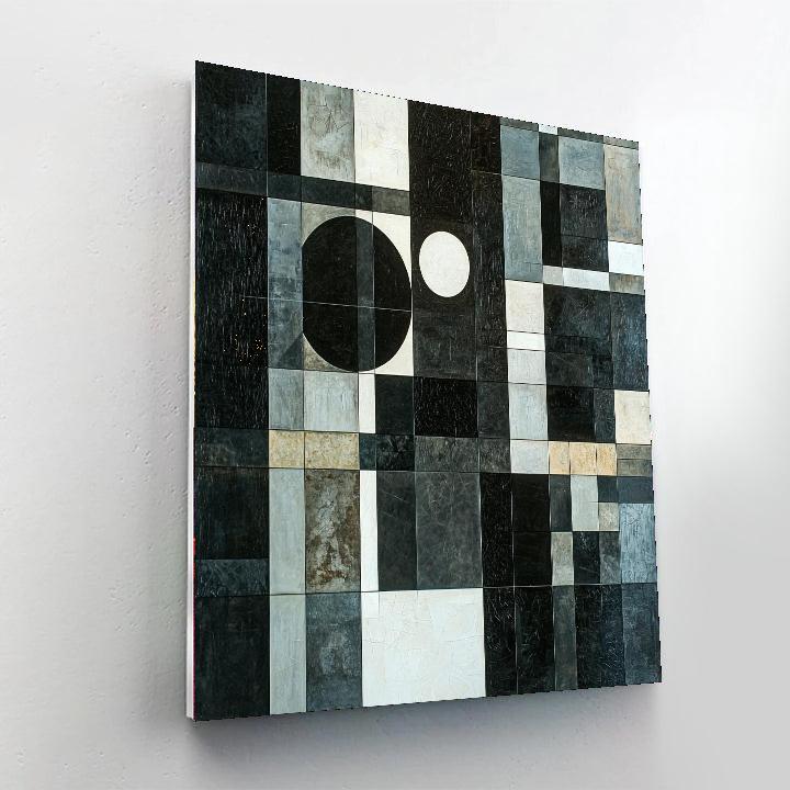 Kazimir Malevich Inspired Monochrome Fusion  Painting Number Kit