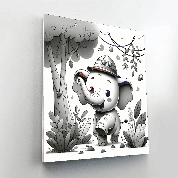 Jolly Elephant Adventure Paint By Color