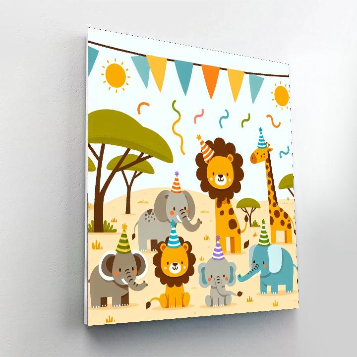 Safari Animal Party Numbered Painting Kits
