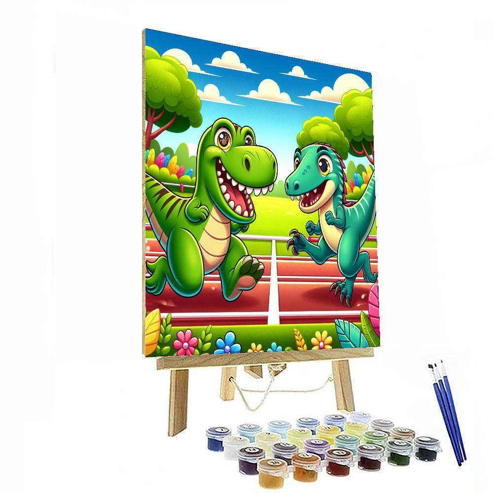 Exciting Racing Dinosaurs Paint By Numbers Kits