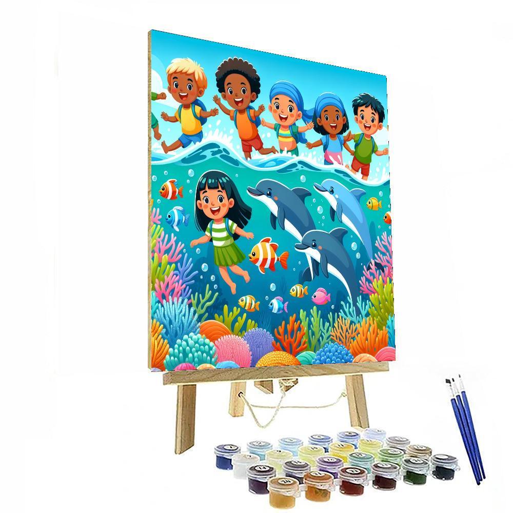 Ocean Adventures With Dolphins Paint By Numbers Kits