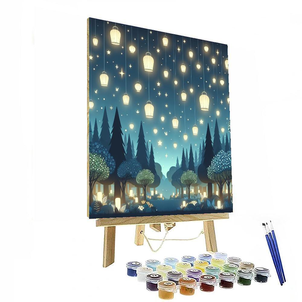 Enchanted Evening Lanterns Paint By Numbers Art