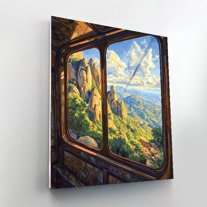 Montserrat Cable Car - Spain Paint By Number