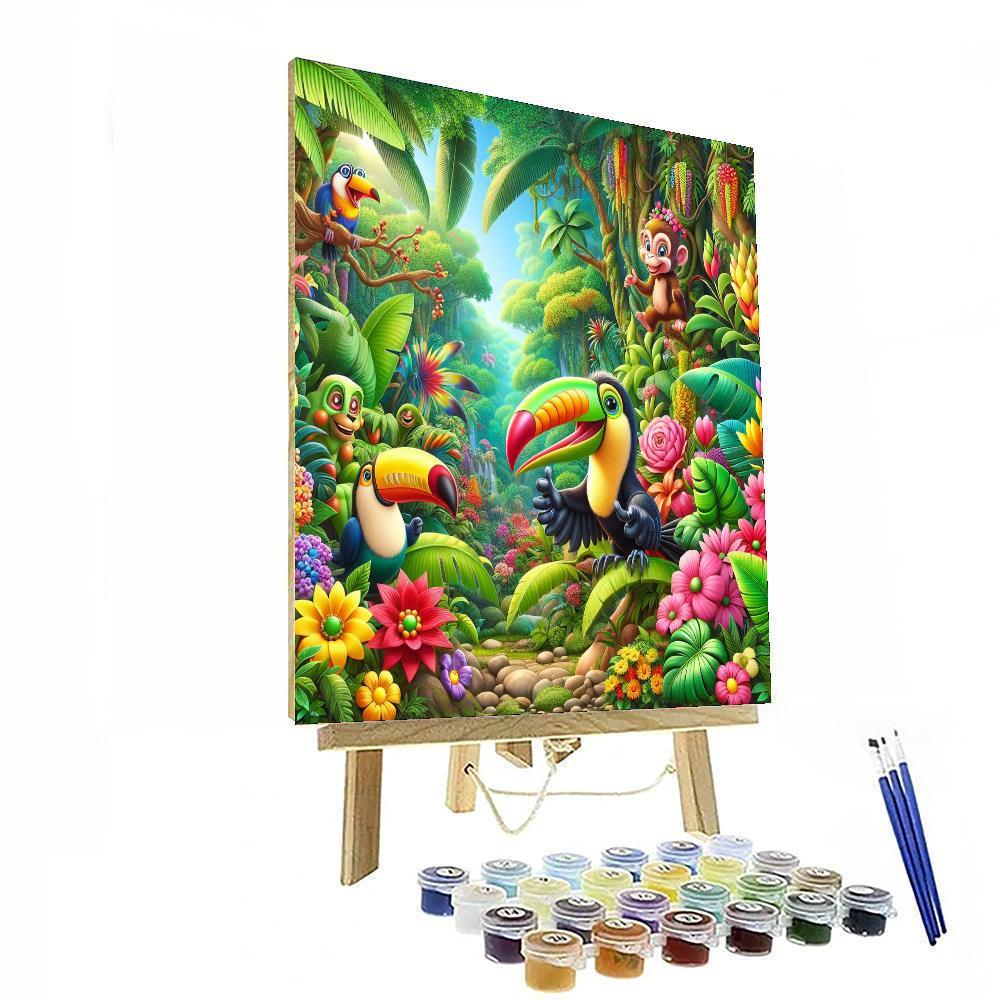 Blissful Rainforest Escape Paint By Color