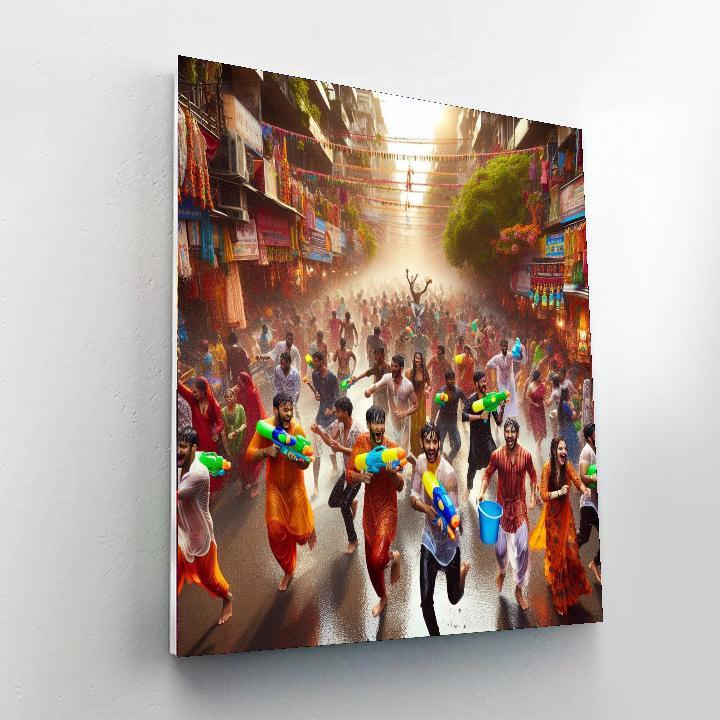 Songkran Festival - Bangkok Paint By Color