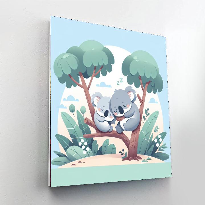 Cuddly Koala Dreams Number Painting
