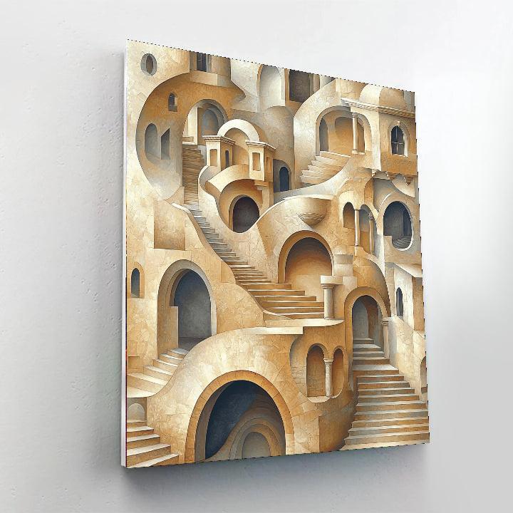 M.C. Escher Inspired Visions Of Complexity  Painting Number Kit