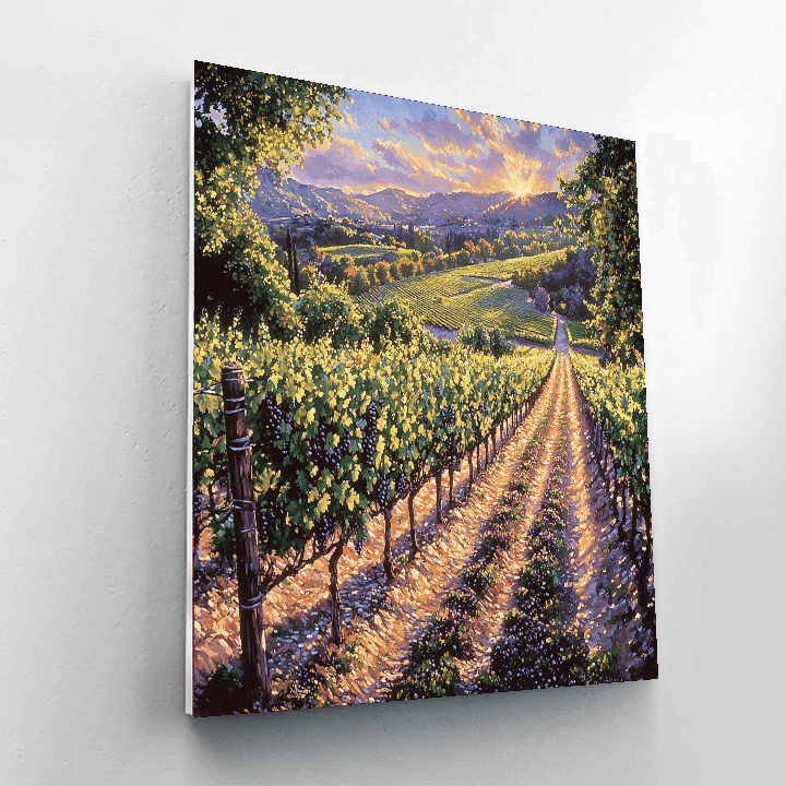 Pierre-Auguste Renoir Inspired Lush Vineyard Retreat  Paint By Color