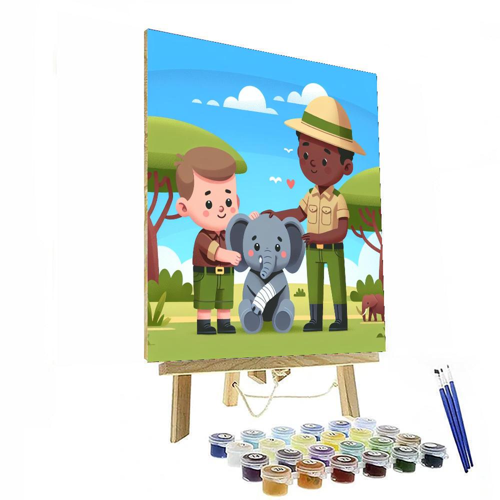 Safari Animal Rescue DIY Paint By Numbers