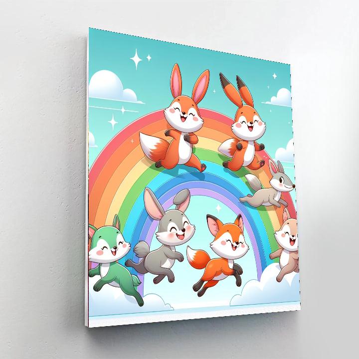 Radiant Rainbow Race Painting By Numbers Kit