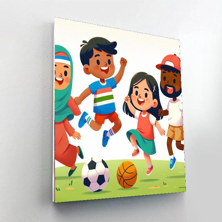 Playful Sports Day Numbered Painting Kits