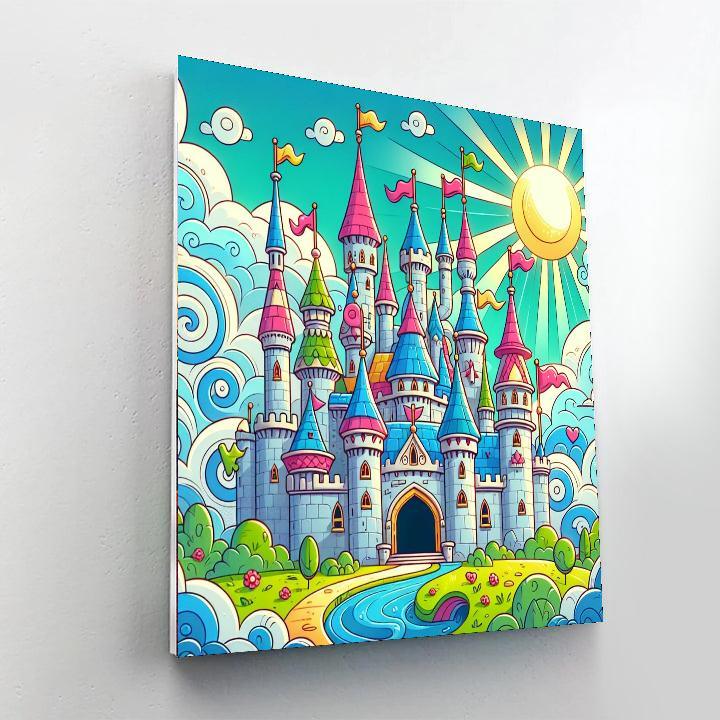 Lovely Fairy Tale Castle Painting By Numbers Kit