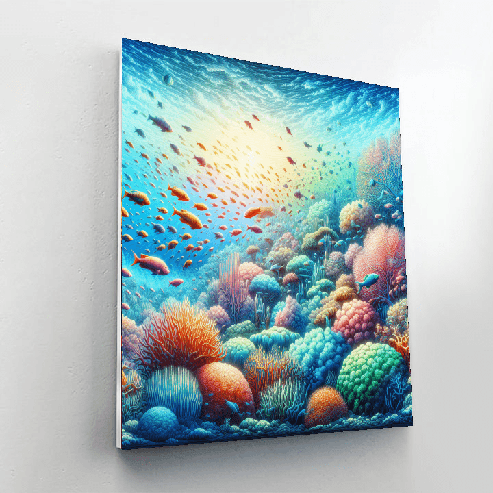 Colorful Coral Paradise Number Painting