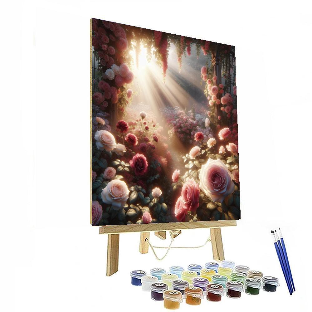 Romantic Rose Garden Stroll Paint By Numbers