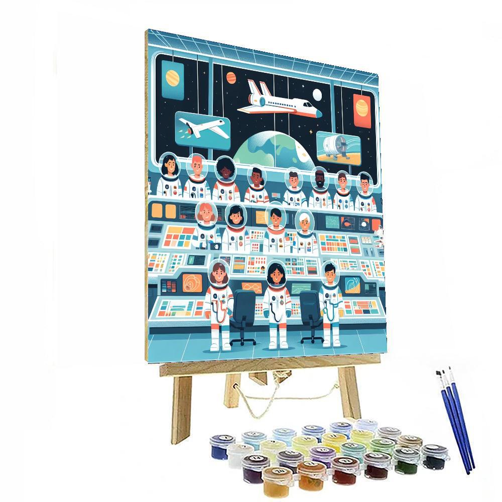 Outer Space Mission Control Painting Number Kit