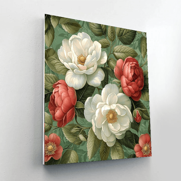 Pierre-Joseph Redouté Inspired Ethereal Blossom  Paint By Numbers Art