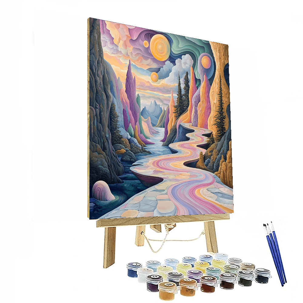 Salvador Dali Inspired Time And Space  Paint By Numbers Kits