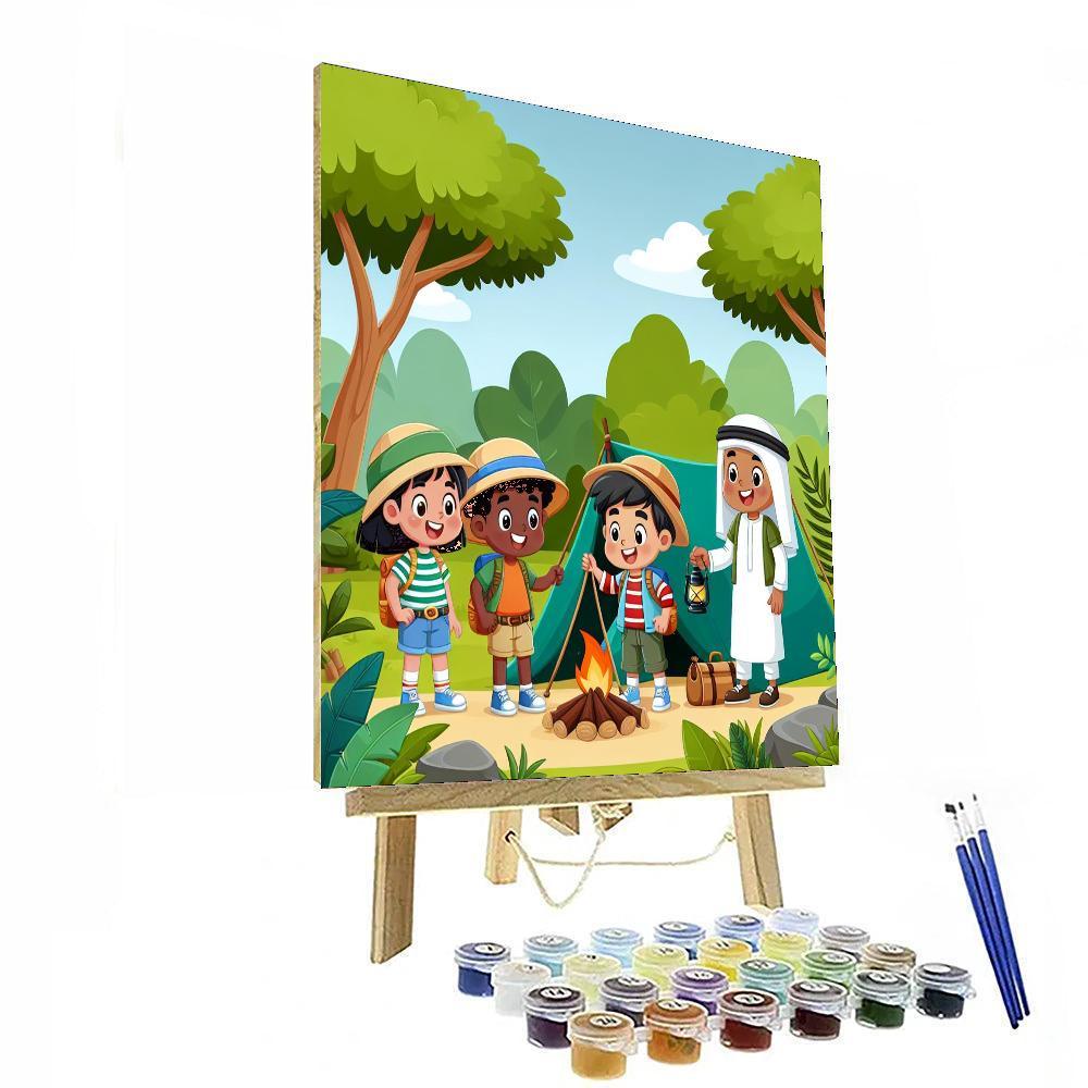 Jungle Explorer Camp Paint By Numbers Art