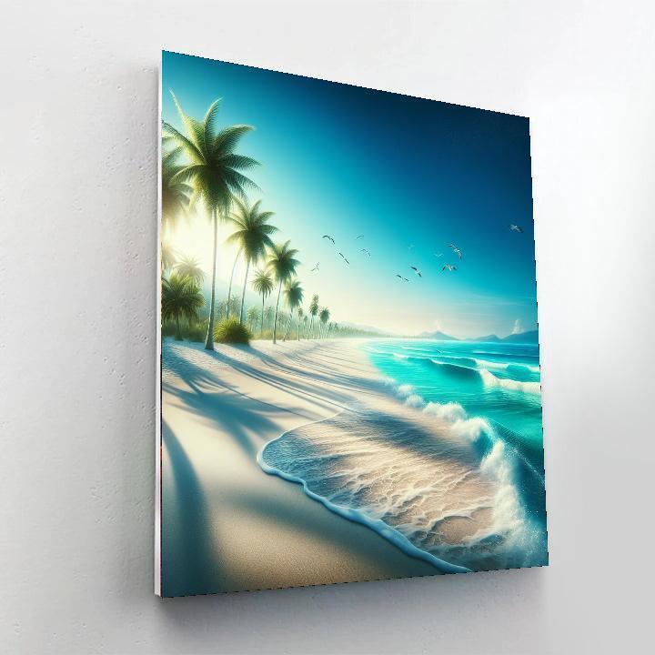 Exotic Beachfront Paradise Paint By Numbers Art