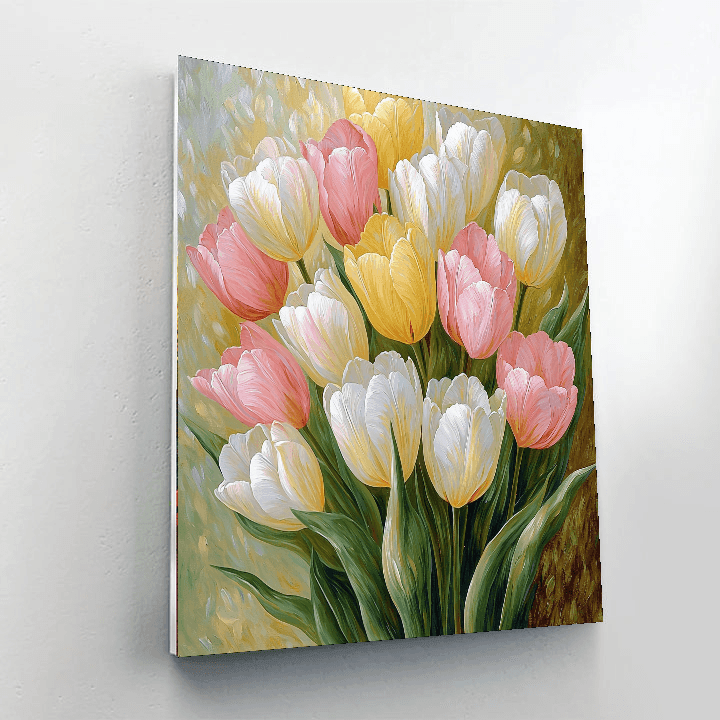 Renoir Inspired Timeless Tulips  DIY Paint By Numbers