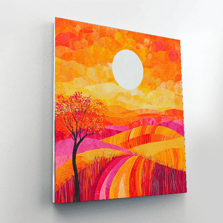 Warhol Inspired Retro Sunset  Paint By Number