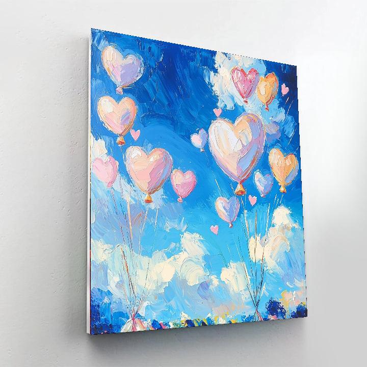 Hearts In The Breeze DIY Paint By Numbers