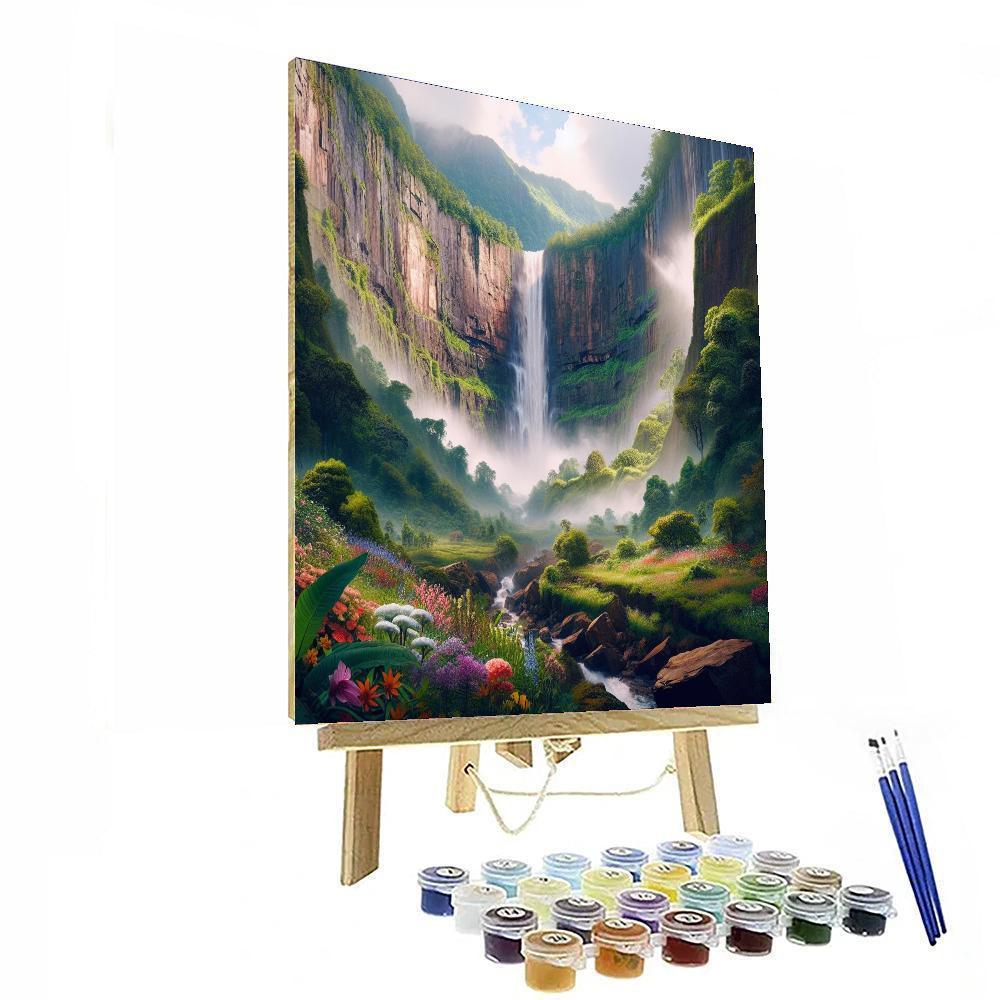 Majestic Waterfall Cascade Paint By Numbers Art
