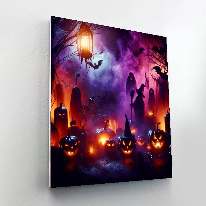 Halloween Spooky Spectacle Painting Number Kit