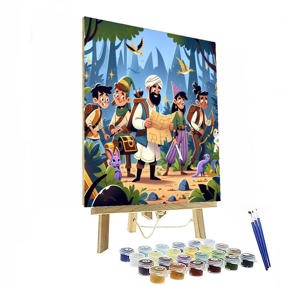 Treasure Hunt In The Magical Forest Painting By Numbers Kit